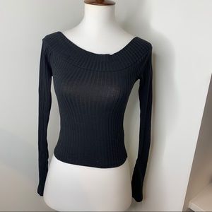 Urban Outfitters Black Off the shoulder top